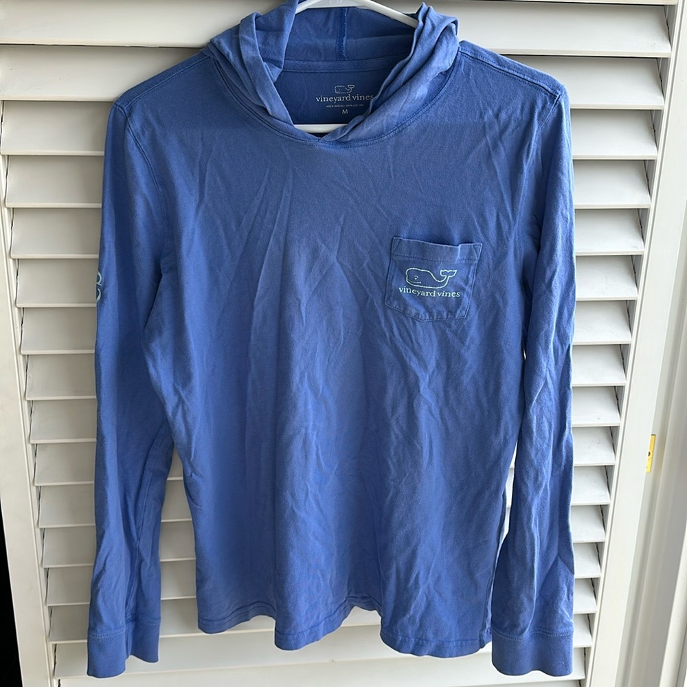 Vinyardvines blue lightweight hoodie